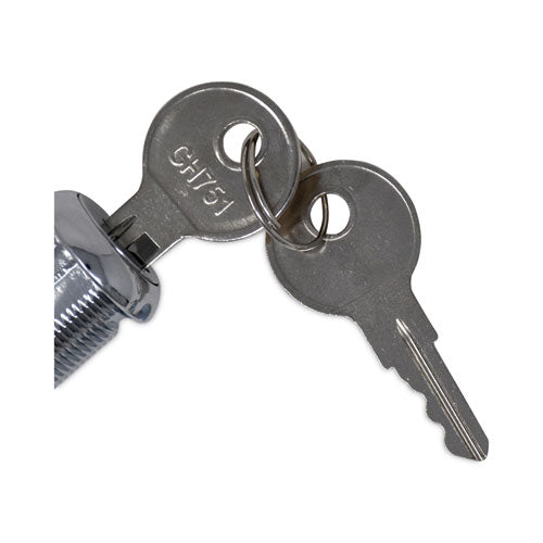 Replacement Lock And Keys For Cleaning Carts, Silver