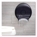 Load image into Gallery viewer, Single 9&quot; Jumbo Bath Tissue Dispenser, Classic, 10.25 X 5.63 X 12, Transparent Black Pearl
