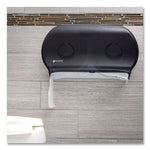 Load image into Gallery viewer, Twin 9&quot; Jumbo Tissue Dispenser, Classic, 19 X 5.25 X 12, Transparent Black Pearl
