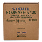 Load image into Gallery viewer, Ecosafe-6400 Bags, 13 Gal, 0.85 Mil, 24&quot; X 30&quot;, Green, 45/box
