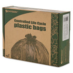 Load image into Gallery viewer, Controlled Life-cycle Plastic Trash Bags, 13 Gal, 0.7 Mil, 24&quot; X 30&quot;, White, 120/box
