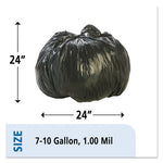 Load image into Gallery viewer, Total Recycled Content Plastic Trash Bags, 10 Gal, 1 Mil, 24&quot; X 24&quot;, Brown/black, 250/carton

