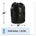 Load image into Gallery viewer, Total Recycled Content Plastic Trash Bags, 60 Gal, 1.5 Mil, 38&quot; X 60&quot;, Brown/black, 100/carton
