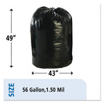 Load image into Gallery viewer, Total Recycled Content Plastic Trash Bags, 56 Gal, 1.5 Mil, 43&quot; X 49&quot;, Brown/black, 100/carton
