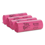 Load image into Gallery viewer, Feminine Hygiene Sanitary Disposal Bags, 4&quot; X 10&quot;, Pink/black, 150 Bags/roll, 4 Rolls/carton
