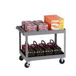 Load image into Gallery viewer, Two-shelf Metal Cart, Metal, 2 Shelves, 500 Lb Capacity, 24&quot; X 36&quot; X 32&quot;, Gray
