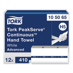 Load image into Gallery viewer, Peakserve Continuous Hand Towel, 1-ply, 7.91 X 8.85, White, 410 Wipes/pack, 12 Packs/carton
