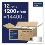Load image into Gallery viewer, Advanced Jumbo Bath Tissue, Septic Safe, 1-ply, White, 3.48&quot; X 1,200 Ft, 12 Rolls/carton
