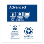 Load image into Gallery viewer, Advanced Jumbo Bath Tissue, Septic Safe, 2-ply, White, 3.48&quot; X 1,600 Ft, 6 Rolls/carton
