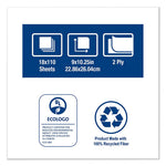 Load image into Gallery viewer, Multipurpose Paper Wiper, 2-ply, 9 X 10.25, White, 110/box, 18 Boxes/carton

