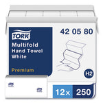 Load image into Gallery viewer, Premium Multifold Towel, 1-ply, 9 X 9.5, White, 250/pack, 12 Packs/carton
