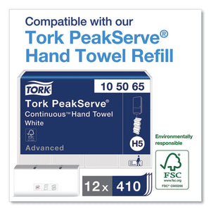 Peakserve Continuous Hand Towel Dispenser, 14.44 X 3.97 X 19.3, White