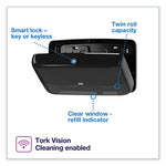 Load image into Gallery viewer, Elevation Bath Tissue Mini-jumbo Roll Twin Dispenser, 17 X 5.69 X 10.13, Black
