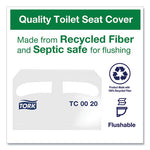 Load image into Gallery viewer, Toilet Seat Cover, Half-fold, 14.5 X 17, White, 250/pack, 20 Packs/carton
