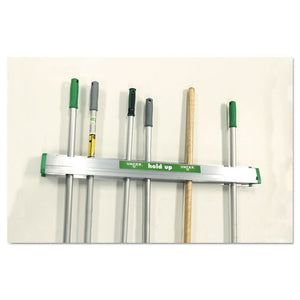 Hold Up Aluminum Tool Rack, 36w X 3.5d X 3.5h, Aluminum/green