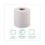Load image into Gallery viewer, Bath Tissue, Septic Safe, Individually Wrapped Rolls, 2-ply, White, 500 Sheets/roll, 96 Rolls/carton
