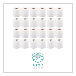 Bath Tissue, Septic Safe, Individually Wrapped Rolls, 2-ply, White, 400 Sheets/roll, 24 Rolls/carton
