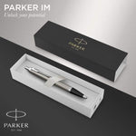 Load image into Gallery viewer, Personalized Parker IM Ballpoint Pen – Stainless Steel | Custom Laser Engraved | Parker Gift Box
