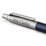 Load image into Gallery viewer, Personalized Parker Jotter Ballpoint Pen, Royal Blue Lacquer, Custom Engraved Gift Box
