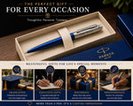 Load image into Gallery viewer, Personalized Parker Jotter Ballpoint Pen, Royal Blue Lacquer, Custom Engraved Gift Box
