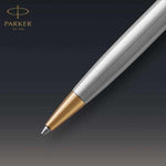 Load image into Gallery viewer, Personalized Parker Sonnet Ballpoint Pen, Engraved Stainless Steel Gold Trim, Executive Gift Box
