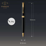 Load image into Gallery viewer, Personalized Parker Sonnet Ballpoint Pen – Matte Black Lacquer Gold Executive Gift
