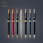 Load image into Gallery viewer, Personalized Parker Sonnet Ballpoint Pen, Engraved Stainless Steel Gold Trim, Executive Gift Box
