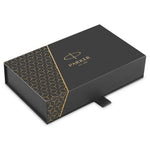 Load image into Gallery viewer, Parker IM Black Chrome Fountain Pen and Ballpoint Pen, Luxury Black Pen Set Gift Box
