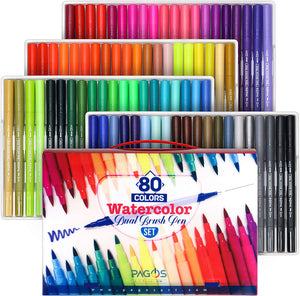 Watercolor Dual Brush Pens 80 Pieces Set