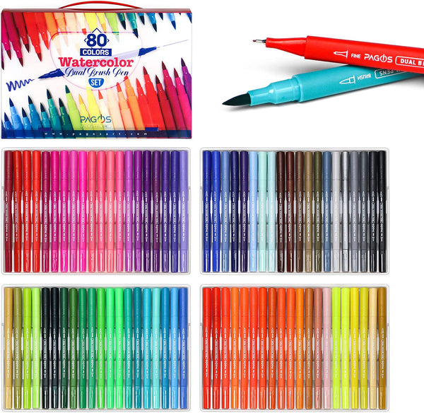 Double-sided markers/pens - set of 80 pieces 22811