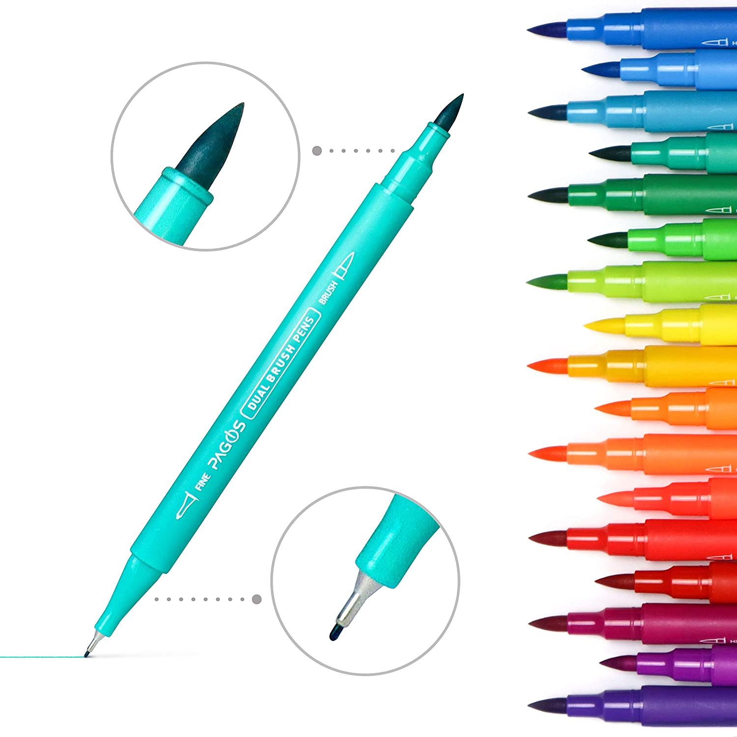 Watercolor Dual Brush Pens 80 Pieces Set