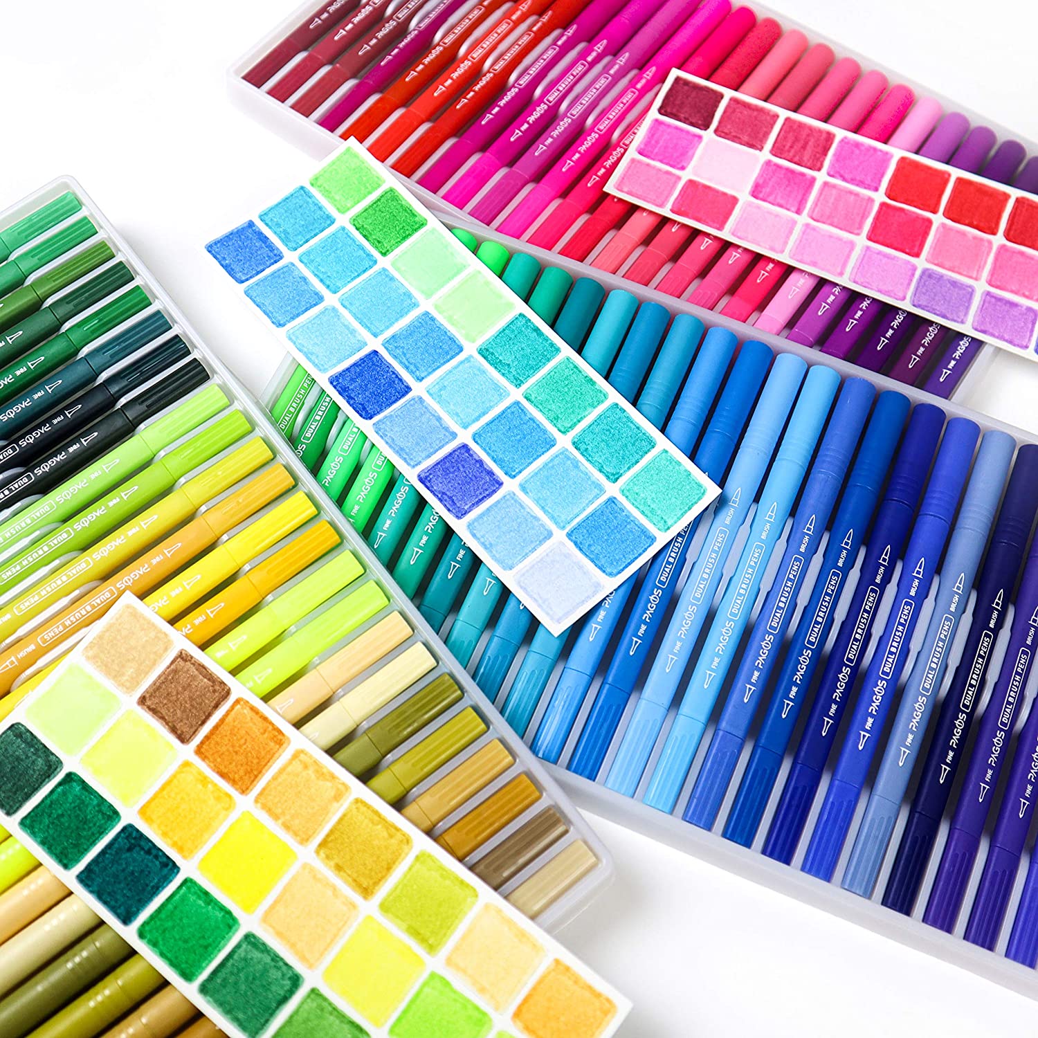 Watercolor Dual Brush Pens 80 Pieces Set – Pagos Art