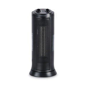 Mini Tower Ceramic Heater, 1,500 W, 7.37 X 7.37 X 17.37, Black