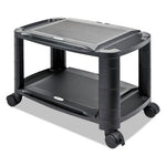 Load image into Gallery viewer, 3-in-1 Cart/stand, Plastic, 3 Shelves, 1 Drawer, 100 Lb Capacity, 21.63&quot; X 13.75&quot; X 24.75&quot;, Black/gray
