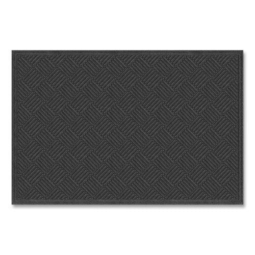 Ecomat Crosshatch Entry Mat, 48 X 27, Charcoal