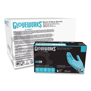 Industrial Nitrile Gloves, Powder-free, 5 Mil, Medium, Blue, 100/box, 10 Boxes/carton