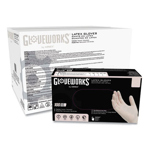 Latex Disposable Gloves, Powder-free, 4 Mil, X-large, Ivory, 100 Gloves/box, 10 Boxes/carton