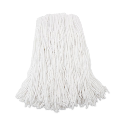 Premium Cut-end Wet Mop Heads, Rayon, 16oz, White, 12/carton