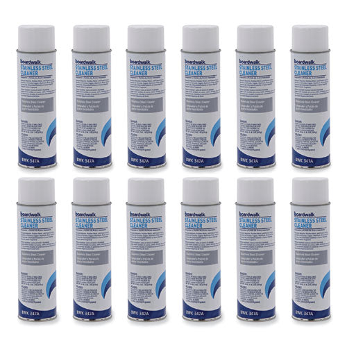 Stainless Steel Cleaner And Polish, Lemon, 18 Oz Aerosol Spray, 12/carton