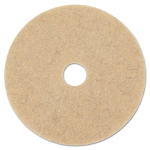 Natural Hog Hair Burnishing Floor Pads, 19" Diameter, Tan, 5/carton