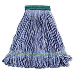 Load image into Gallery viewer, Super Loop Wet Mop Head, Cotton/synthetic Fiber, 5&quot; Headband, Medium Size, Blue
