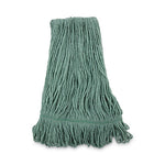 Load image into Gallery viewer, Mop Head, Premium Standard Head, Cotton/rayon Fiber, Medium, Green, 12/carton
