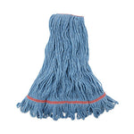 Load image into Gallery viewer, Super Loop Wet Mop Head, Cotton/synthetic Fiber, 1&quot; Headband, Large Size, Blue, 12/carton
