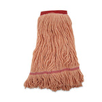Load image into Gallery viewer, Super Loop Wet Mop Head, Cotton/synthetic Fiber, 5&quot; Headband, Large Size, Orange, 12/carton
