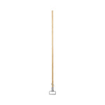 Load image into Gallery viewer, Spring Grip Metal Head Mop Handle For Most Mop Heads, Wood, 60&quot;, Natural
