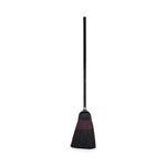 Load image into Gallery viewer, Flagged Tip Poly Bristle Janitor Brooms, 10 X 58.5, Wood Handle, Natural/black, 12/carton
