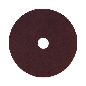 Deep Scrub Pads, 16" Diameter, Maroon, 10/carton