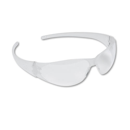 Checkmate Wraparound Safety Glasses, Clr Polycarb Frame, Uncoated Clr Lens, 12/box