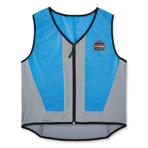 Chill-its 6667 Wet Evaporative Pva Cooling Vest With Zipper, Pva, 2x-large, Blue, Ships In 1-3 Business Days