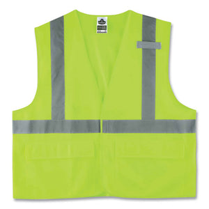 Glowear 8225hl Class 2 Standard Solid Hook And Loop Vest, Polyester, Lime, Large/x-large, Ships In 1-3 Business Days